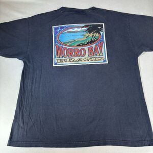 Vintage California Morro Bay Beach Coconut Graphic Tee Size XL Single Stitch